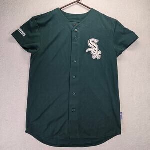 Chicago White Sox Jersey Youth Large Majestic Green Heat Transfer Logo